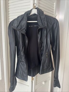 Hilmer + Sparrow Nightingale Black Lambskin Leather Jacket Sz 6 | SF Designer |